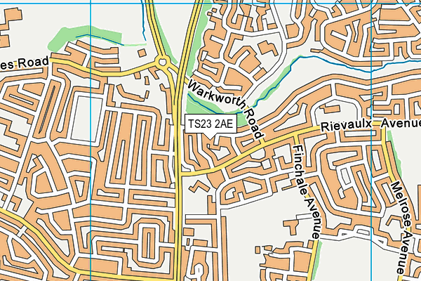 TS23 2AE map - OS VectorMap District (Ordnance Survey)