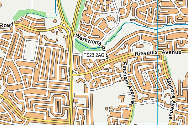 TS23 2AG map - OS VectorMap District (Ordnance Survey)