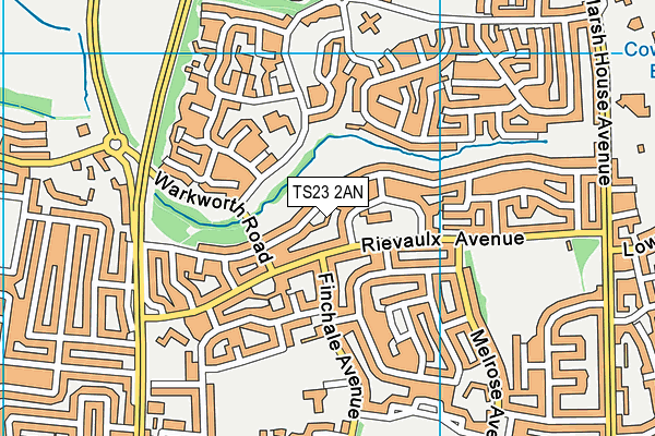 TS23 2AN map - OS VectorMap District (Ordnance Survey)