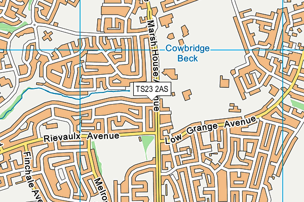 TS23 2AS map - OS VectorMap District (Ordnance Survey)