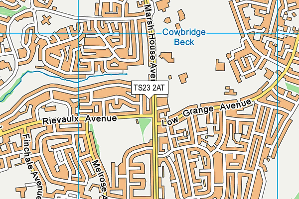 TS23 2AT map - OS VectorMap District (Ordnance Survey)