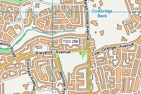 TS23 2BB map - OS VectorMap District (Ordnance Survey)
