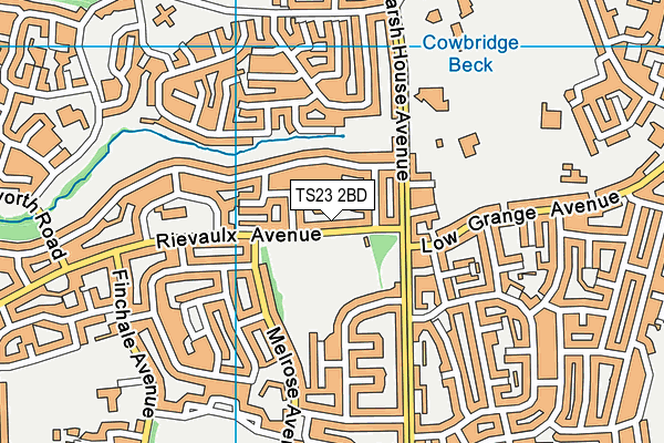 TS23 2BD map - OS VectorMap District (Ordnance Survey)