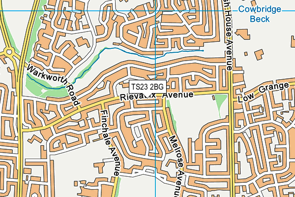 TS23 2BG map - OS VectorMap District (Ordnance Survey)