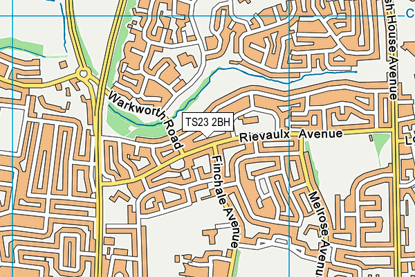TS23 2BH map - OS VectorMap District (Ordnance Survey)