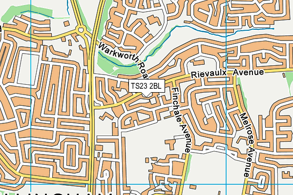 TS23 2BL map - OS VectorMap District (Ordnance Survey)