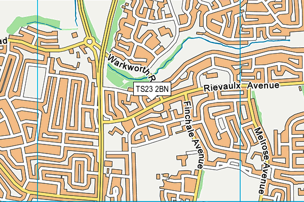 TS23 2BN map - OS VectorMap District (Ordnance Survey)