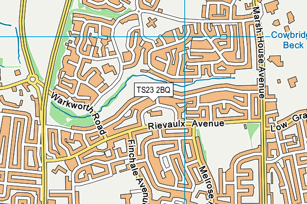 TS23 2BQ map - OS VectorMap District (Ordnance Survey)