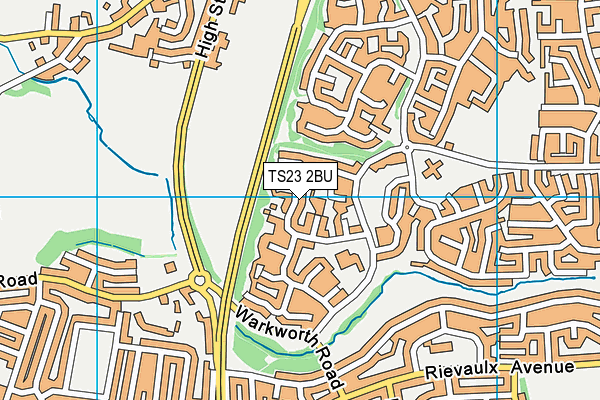 Ash Trees Academy map (TS23 2BU) - OS VectorMap District (Ordnance Survey)