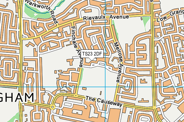 TS23 2DF map - OS VectorMap District (Ordnance Survey)