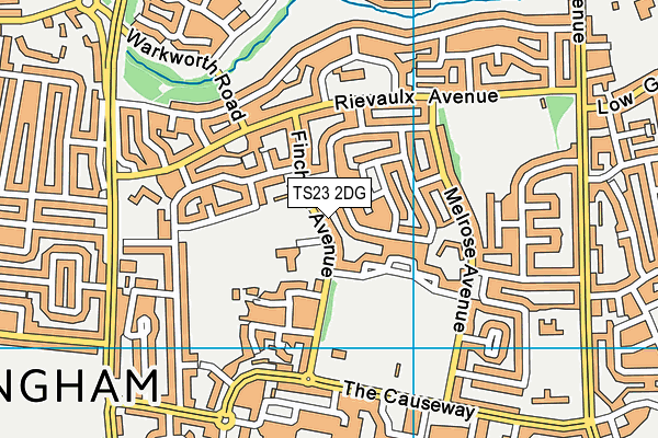 TS23 2DG map - OS VectorMap District (Ordnance Survey)