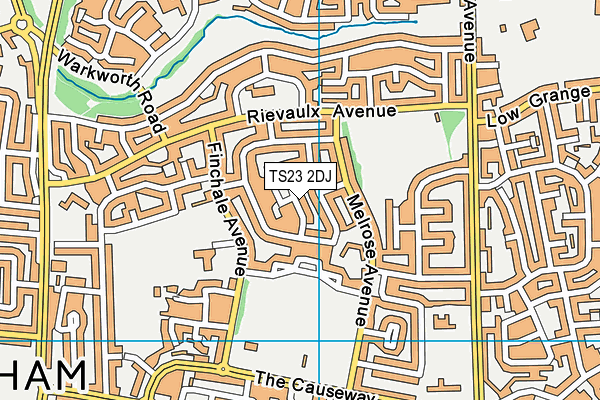 TS23 2DJ map - OS VectorMap District (Ordnance Survey)