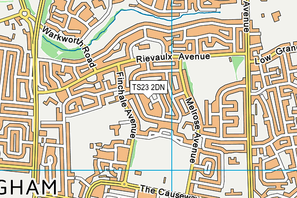 TS23 2DN map - OS VectorMap District (Ordnance Survey)