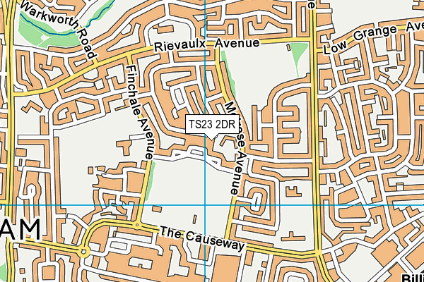 TS23 2DR map - OS VectorMap District (Ordnance Survey)