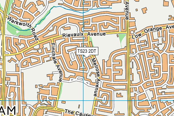 TS23 2DT map - OS VectorMap District (Ordnance Survey)