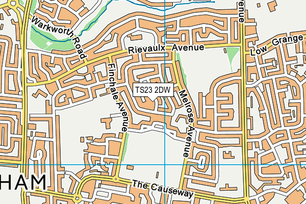 TS23 2DW map - OS VectorMap District (Ordnance Survey)