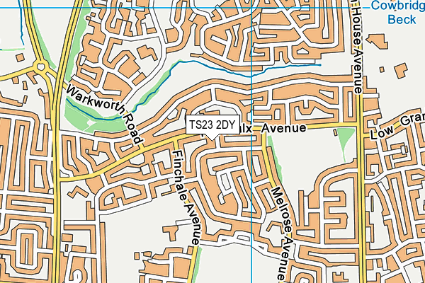 TS23 2DY map - OS VectorMap District (Ordnance Survey)