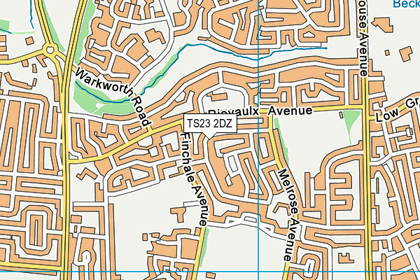 TS23 2DZ map - OS VectorMap District (Ordnance Survey)