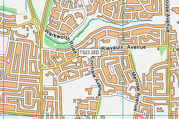 TS23 2ED map - OS VectorMap District (Ordnance Survey)