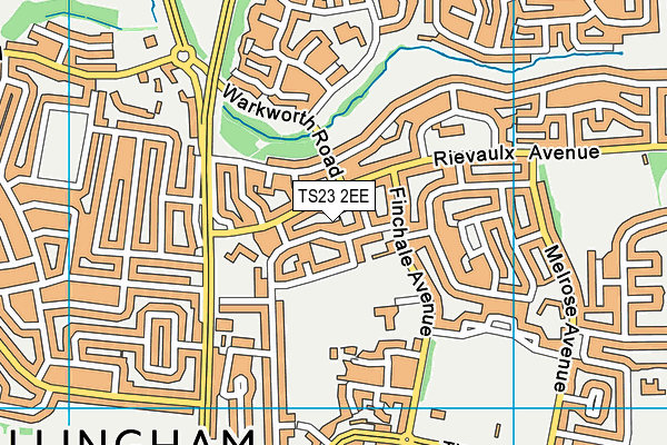 TS23 2EE map - OS VectorMap District (Ordnance Survey)