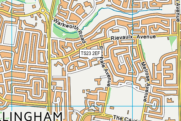 TS23 2EF map - OS VectorMap District (Ordnance Survey)