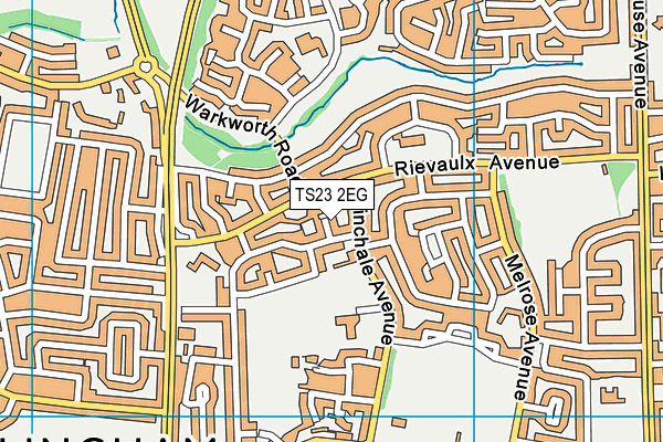 TS23 2EG map - OS VectorMap District (Ordnance Survey)