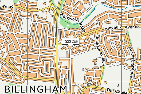 TS23 2EH map - OS VectorMap District (Ordnance Survey)