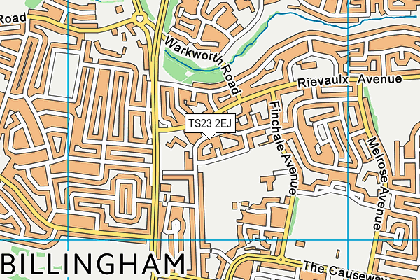 TS23 2EJ map - OS VectorMap District (Ordnance Survey)