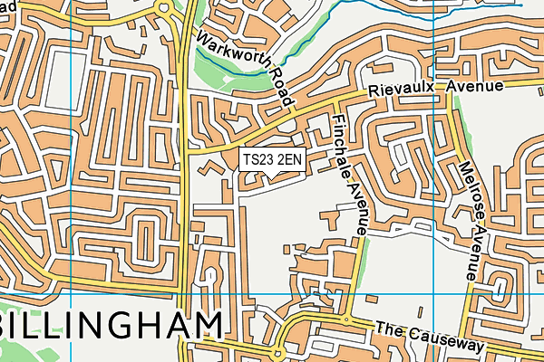 TS23 2EN map - OS VectorMap District (Ordnance Survey)