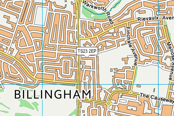 TS23 2EP map - OS VectorMap District (Ordnance Survey)