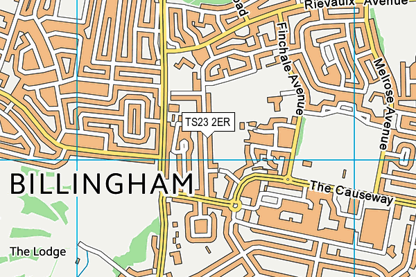 TS23 2ER map - OS VectorMap District (Ordnance Survey)