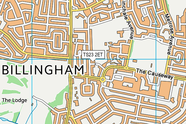 TS23 2ET map - OS VectorMap District (Ordnance Survey)