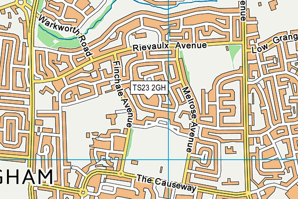 TS23 2GH map - OS VectorMap District (Ordnance Survey)