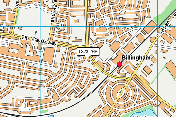 TS23 2HB map - OS VectorMap District (Ordnance Survey)
