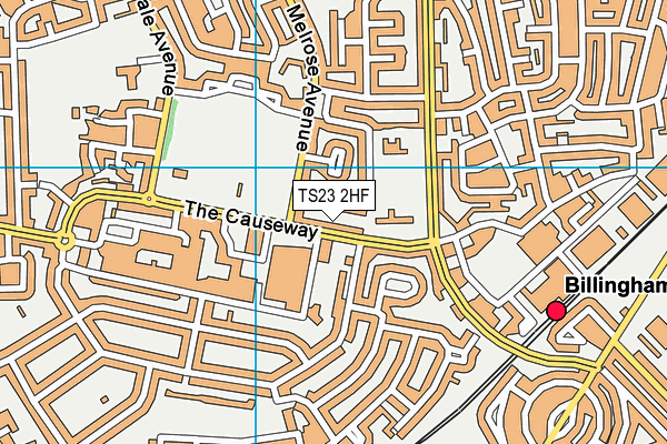 TS23 2HF map - OS VectorMap District (Ordnance Survey)