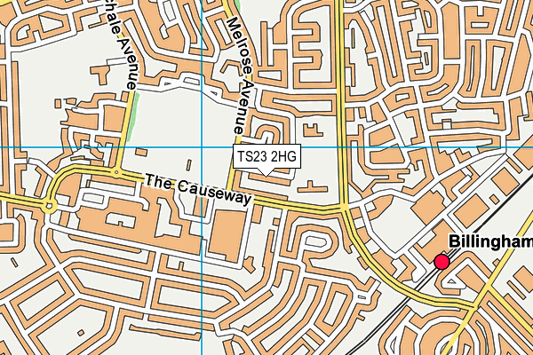 TS23 2HG map - OS VectorMap District (Ordnance Survey)
