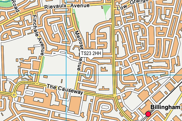 TS23 2HH map - OS VectorMap District (Ordnance Survey)