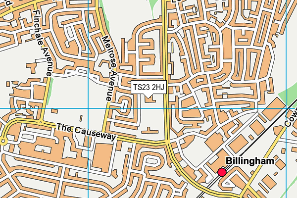 TS23 2HJ map - OS VectorMap District (Ordnance Survey)