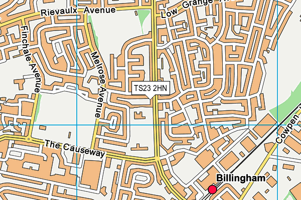 TS23 2HN map - OS VectorMap District (Ordnance Survey)