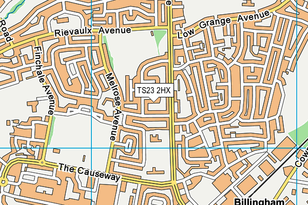 TS23 2HX map - OS VectorMap District (Ordnance Survey)