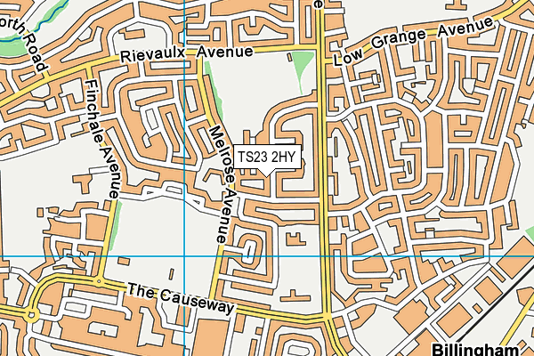 TS23 2HY map - OS VectorMap District (Ordnance Survey)