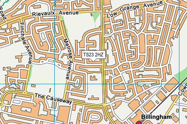 TS23 2HZ map - OS VectorMap District (Ordnance Survey)