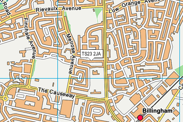 TS23 2JA map - OS VectorMap District (Ordnance Survey)