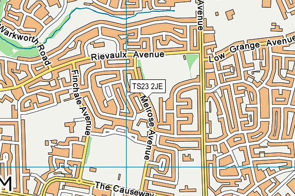 TS23 2JE map - OS VectorMap District (Ordnance Survey)