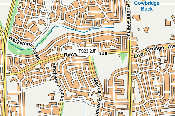 TS23 2JF map - OS VectorMap District (Ordnance Survey)