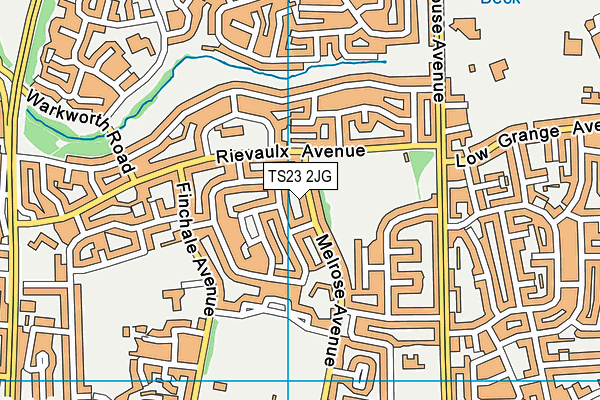 TS23 2JG map - OS VectorMap District (Ordnance Survey)