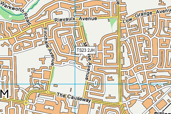 TS23 2JH map - OS VectorMap District (Ordnance Survey)