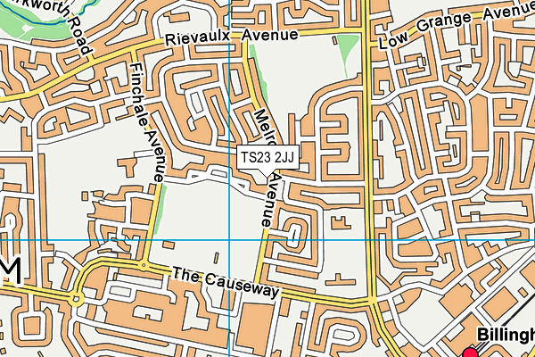 TS23 2JJ map - OS VectorMap District (Ordnance Survey)