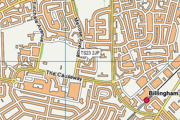 TS23 2JP map - OS VectorMap District (Ordnance Survey)