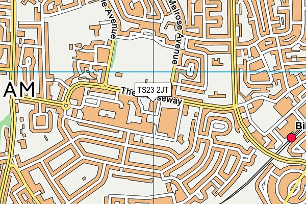 TS23 2JT map - OS VectorMap District (Ordnance Survey)